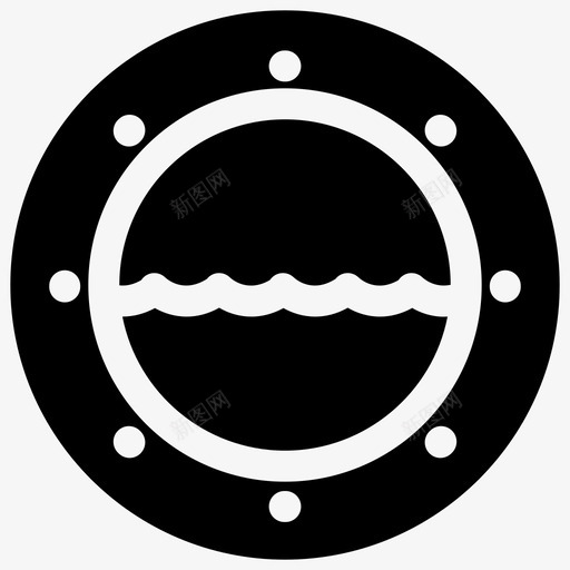 船窗船舱海洋图标svg_新图网 https://ixintu.com 海洋 海洋生物填充线 船窗 船舱