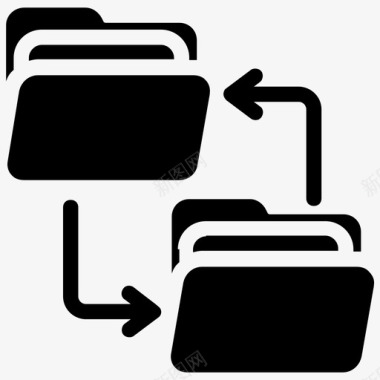 文件交换数据传输分布式文件系统图标图标