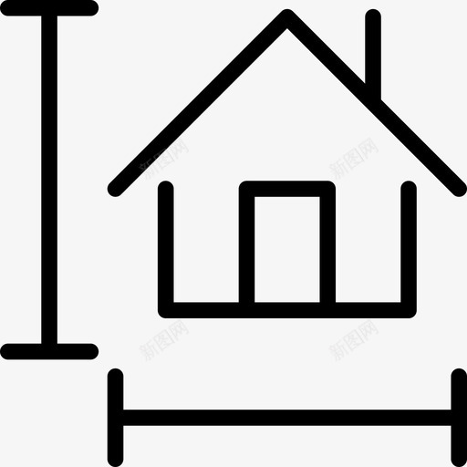 房子大小建筑房地产图标svg_新图网 https://ixintu.com 建筑 房地产 房子大小