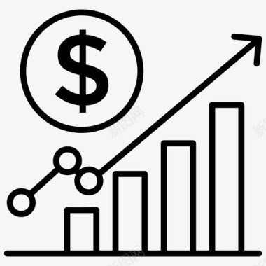 收入增长业务分析业务增长图标图标