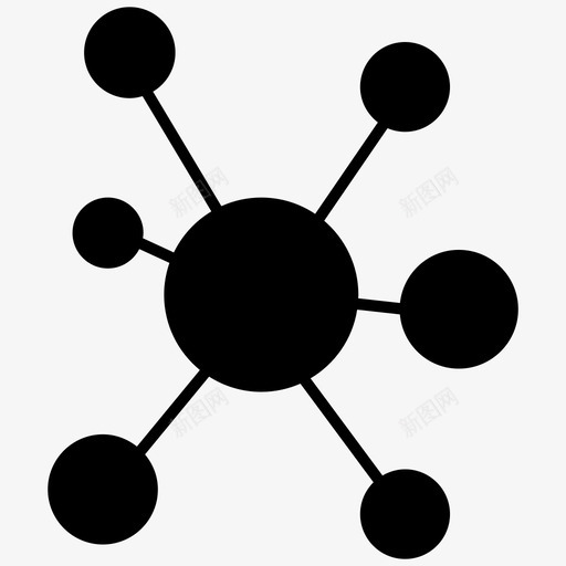 区块链网络节点图标svg_新图网 https://ixintu.com 区块链 物联网 网络 节点