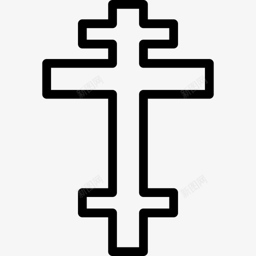拜占庭十字架形状基督教图标svg_新图网 https://ixintu.com 基督教 形状 拜占庭十字架