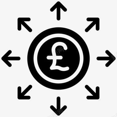 货币英国欧元图标图标