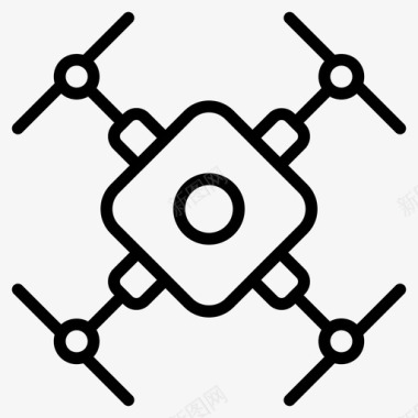 无人机直升机机器人图标图标