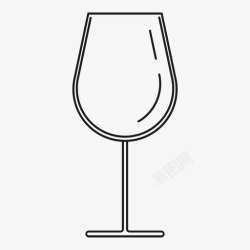 波尔多红酒波尔多葡萄酒杯晚餐饮用图标高清图片