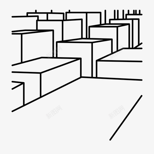 图案建筑城市图标svg_新图网 https://ixintu.com 几何 图案 城市 建筑