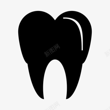 牙齿犬齿牙图标图标