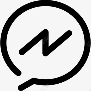 FacebookMessenger徽标社交网站线性图标图标
