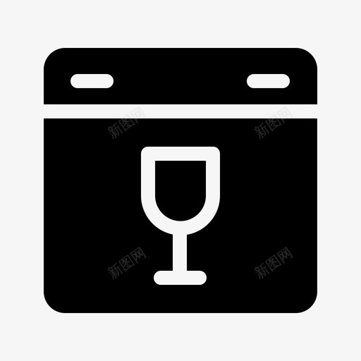 卡片玻璃杯葡萄酒图标svg_新图网 https://ixintu.com 卡片 玻璃杯 葡萄酒