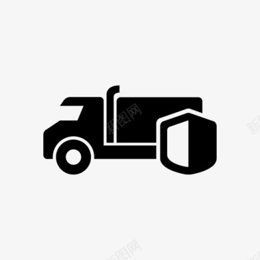 商业汽车保险卡车货车图标图标