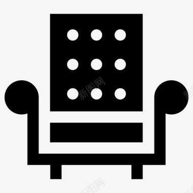 扶手椅装饰家具图标图标