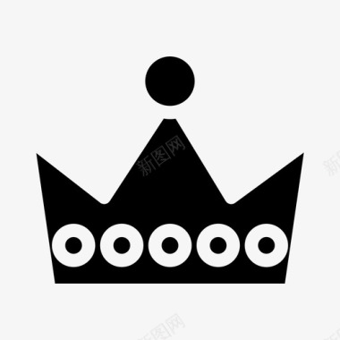国王时尚君主制图标图标