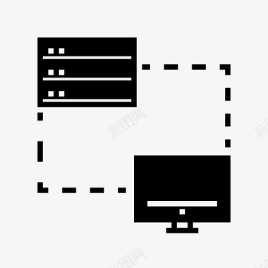 连接存储托管网络图标图标