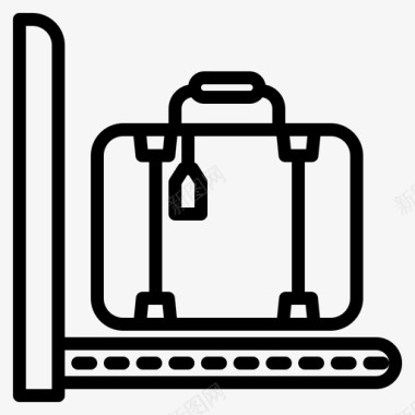 旅行航空行李传送带图标图标