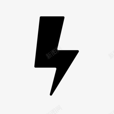 电能电流闪电图标图标