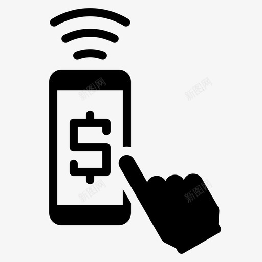 支付物联网智能手机图标svg_新图网 https://ixintu.com wifi 支付 智能手机 物联网