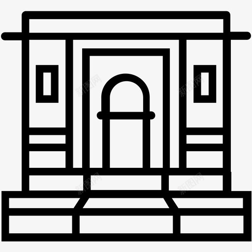 伊克巴尔墓巴基斯坦文化和地标性建筑轮廓图标svg_新图网 https://ixintu.com 伊克巴尔墓 巴基斯坦文化和地标性建筑轮廓图标