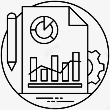统计分析商业报告商业研究图标图标