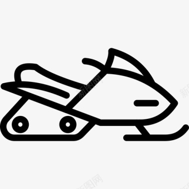 摩托雪橇车车辆图标图标