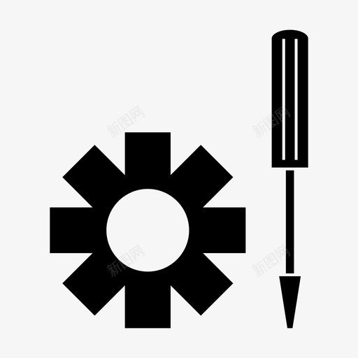 螺丝刀修理管理图标svg_新图网 https://ixintu.com 修理 服务 管理 维修 网页设计和用户界面 螺丝刀