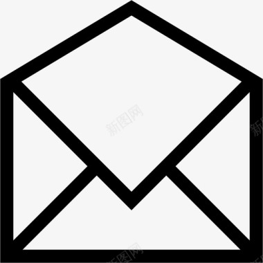 打开邮件信件信封图标图标