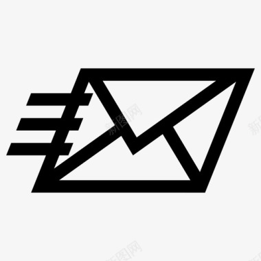 快速邮件信件递送图标图标
