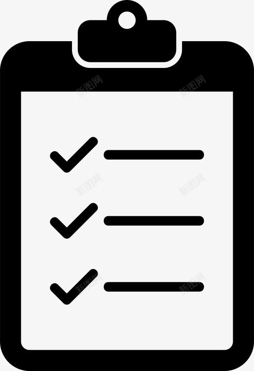 列表清单剪贴板图标svg_新图网 https://ixintu.com 列表 剪贴板 清单