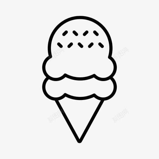 冰淇淋筒面包房糖果图标svg_新图网 https://ixintu.com 冰淇淋筒 甜点 糕点 糖果 面包房 食物