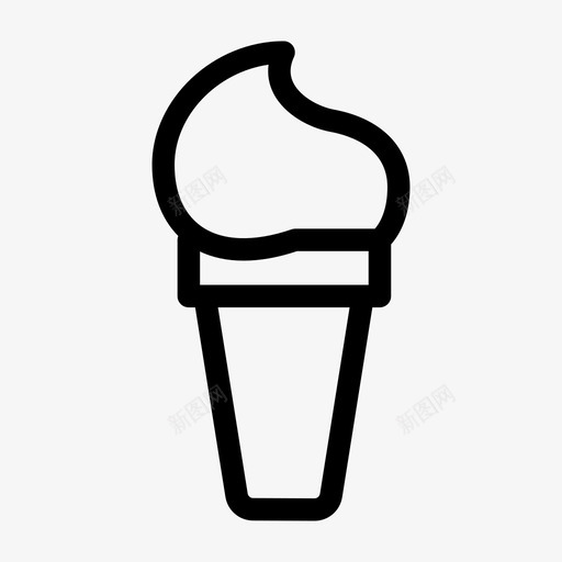 冰淇淋筒冰淇淋1em粗体图标svg_新图网 https://ixintu.com 1em粗体 冰淇淋 冰淇淋筒