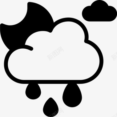 雨云天气预报图标图标