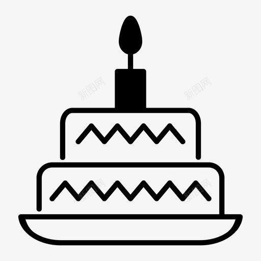 蛋糕生日生日蛋糕图标svg_新图网 https://ixintu.com 庆祝 生日 生日蛋糕 蛋糕 蜡烛 馅饼