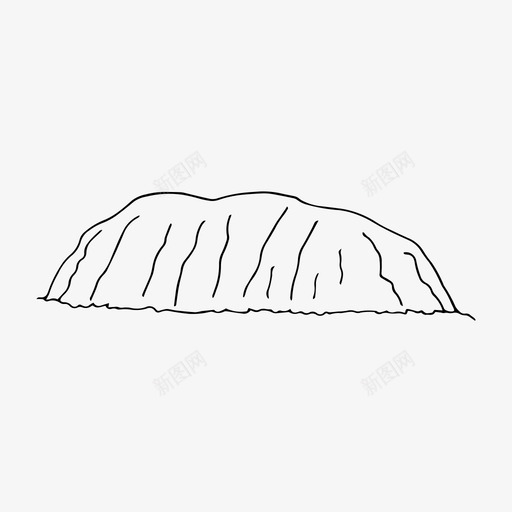 艾尔斯岩澳大利亚山图标svg_新图网 https://ixintu.com 山 澳大利亚 素描 艾尔斯岩