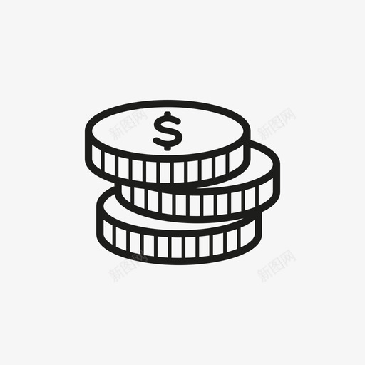 堆积硬币钱币堆积图标svg_新图网 https://ixintu.com 堆积 堆积硬币 行为和反应 钱币