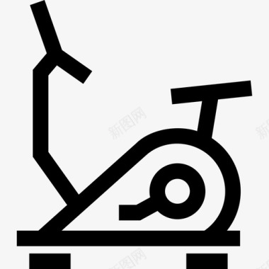 固定自行车有氧运动健身车图标图标