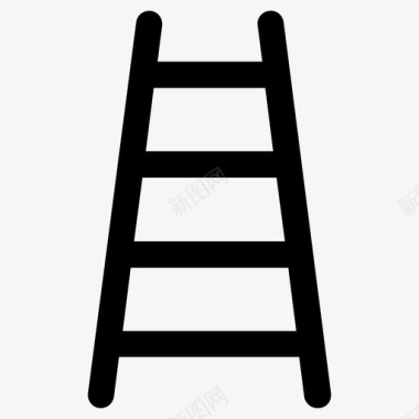 爬梯子爬楼梯爬上去图标图标