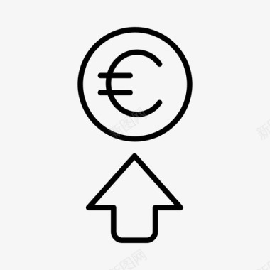 欧元银行经济图标图标