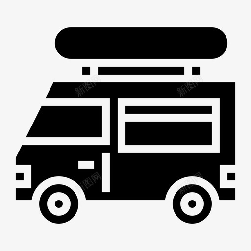 食品车送货车快餐图标svg_新图网 https://ixintu.com 快餐 快餐固体 送货车 面包车 食品车
