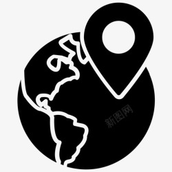 GPS定位系统全球定位系统gps导航地图和导航符号图标高清图片