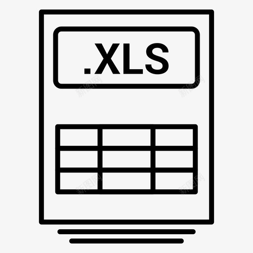 xlsexcel文件图标svg_新图网 https://ixintu.com excel xls 文件