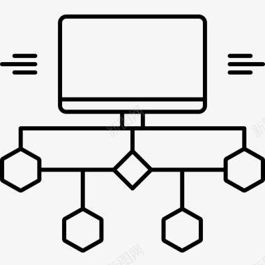 流程图连接图形图标图标