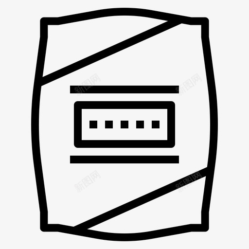 水泥袋建筑石匠图标svg_新图网 https://ixintu.com 建筑 材料 水泥袋 石匠