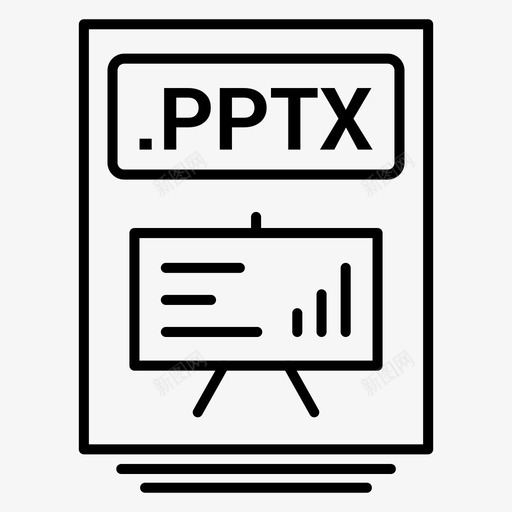 pptx文件图标svg_新图网 https://ixintu.com pptx 文件