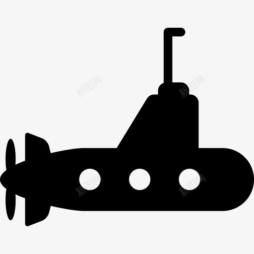 带螺旋桨运输海上和海滩的潜艇图标svg_新图网 https://ixintu.com 带螺旋桨 海上和海滩的潜艇 运输