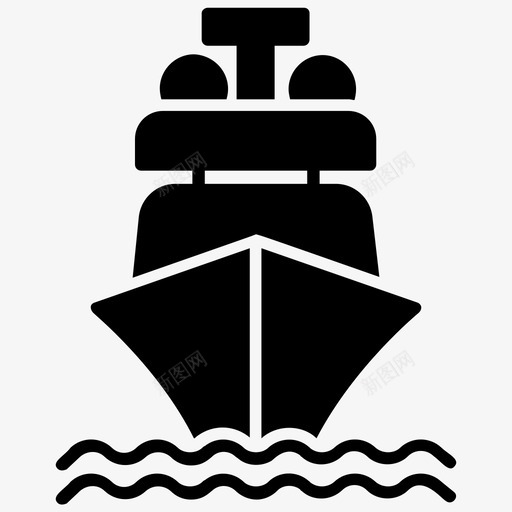 船货船船运图标svg_新图网 https://ixintu.com 物流配送字形图标 船 船运 货船