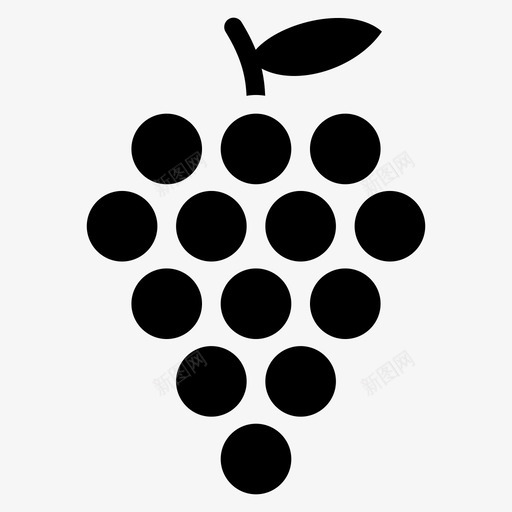 葡萄水果健康图标svg_新图网 https://ixintu.com 健康 水果 热带 葡萄