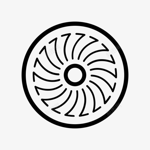 喷气发动机涡轮涡轮风扇图标svg_新图网 https://ixintu.com 制成品 喷气发动机 涡轮 涡轮风扇