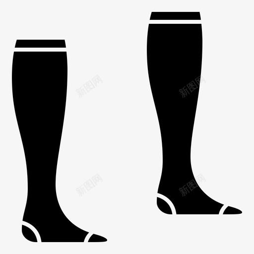 袜子腿球员图标svg_新图网 https://ixintu.com 球员 腿 袜子 足球符号 运动