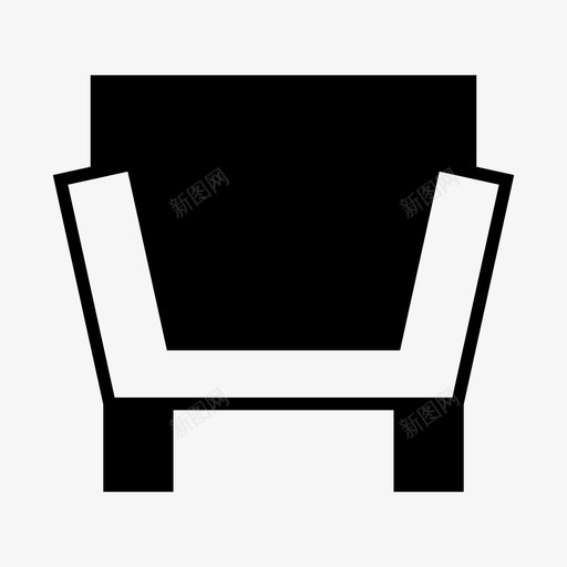 沙发扶手椅装饰图标svg_新图网 https://ixintu.com 半沙发 家具 座椅 扶手椅 沙发 装饰