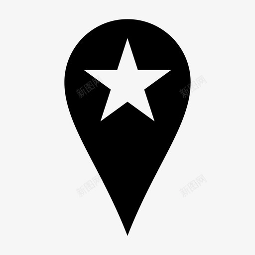 地图标记地图图钉星星svg_新图网 https://ixintu.com 地图图钉 地图标记 星星