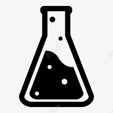 化学管瓶子线条科学图标图标